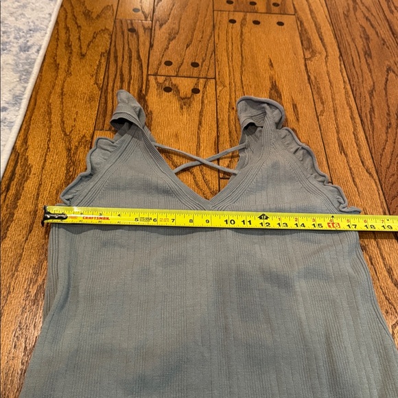 Anthropologie Daily Practice Ribbed Sweater Midi Dress Sage Green Size 1X - Picture 11 of 12